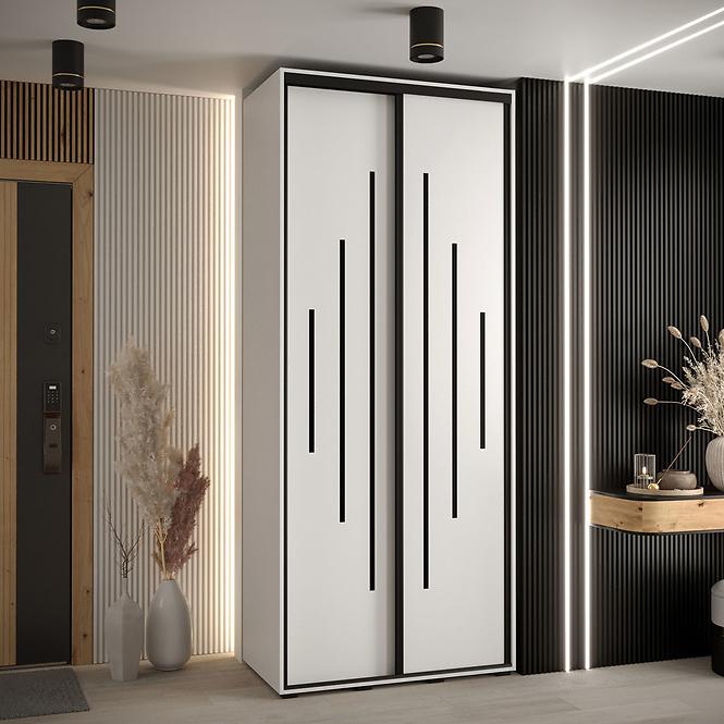 Schrank 45 Canaris 12 100 weiß/schwarz