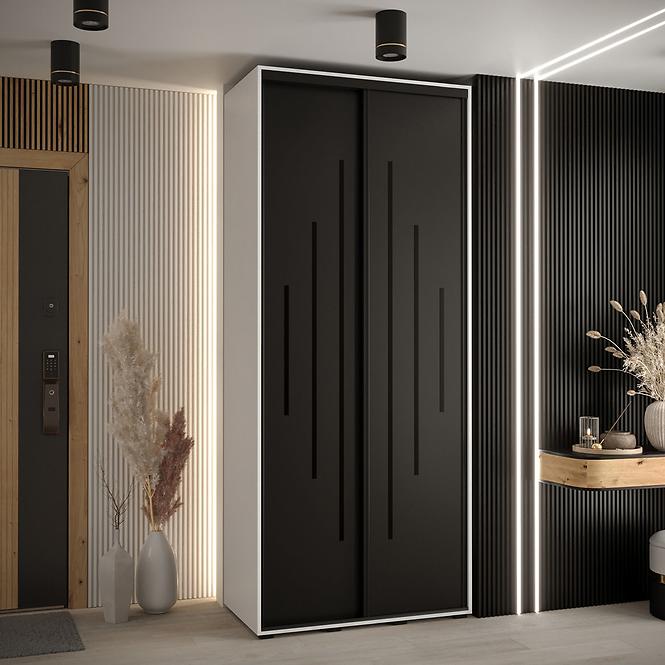 Schrank 45 Canaris 12 100 weiß/schwarz/schwarz