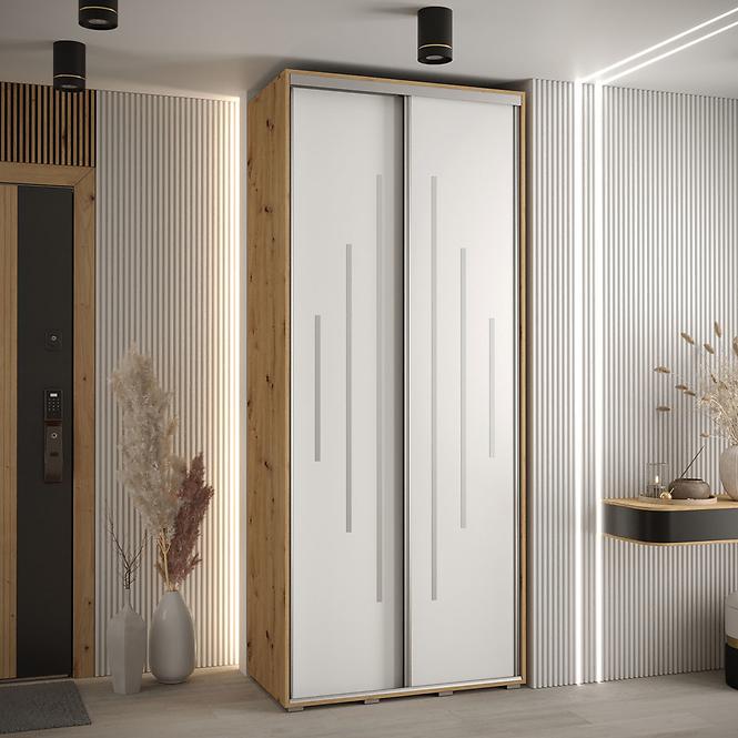 Schrank 45 Canaris 12 110 artisan/weiß/silver