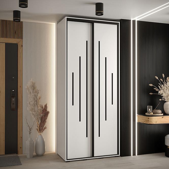 Schrank 45 Canaris 12 110 weiß/schwarz