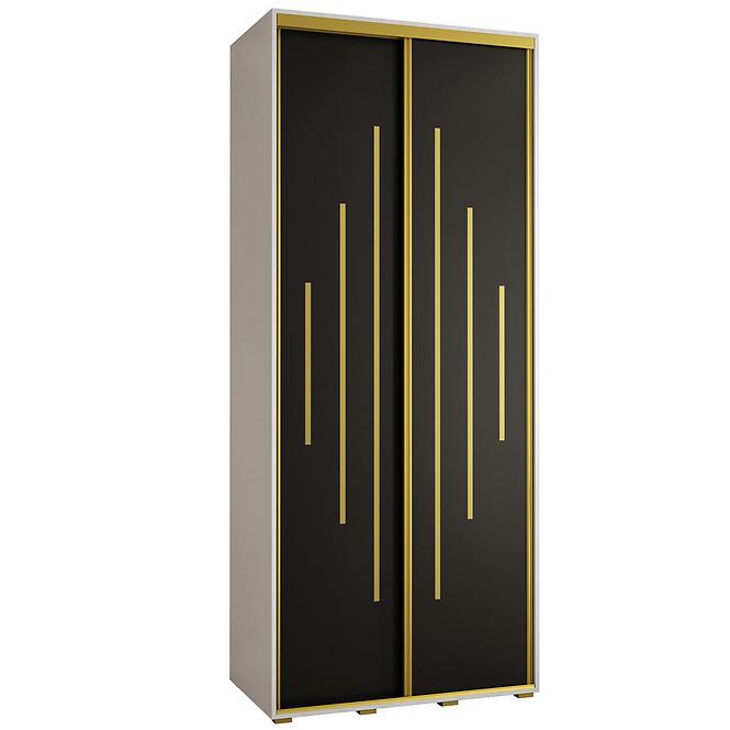 Schrank 45 Canaris 12 110 weiß/schwarz/gold