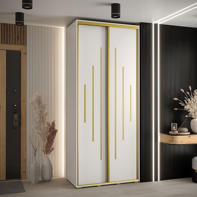 Schrank 45 Canaris 12 110 weiß/gold