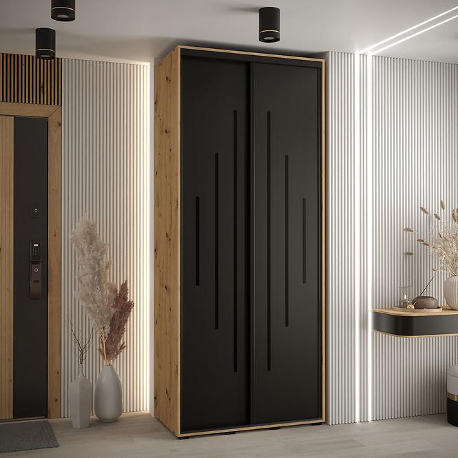 Schrank 45 Canaris 12 120 artisan/schwarz/schwarz