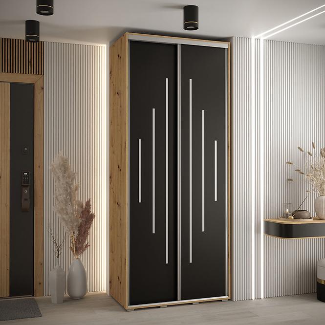 Schrank 45 Canaris 12 120 artisan/schwarz/silver
