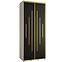 Schrank 45 Canaris 12 120 weiß/schwarz/gold