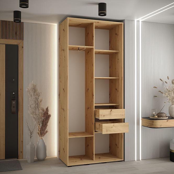 Schrank 45 Canaris 12 120 weiß/schwarz/silver