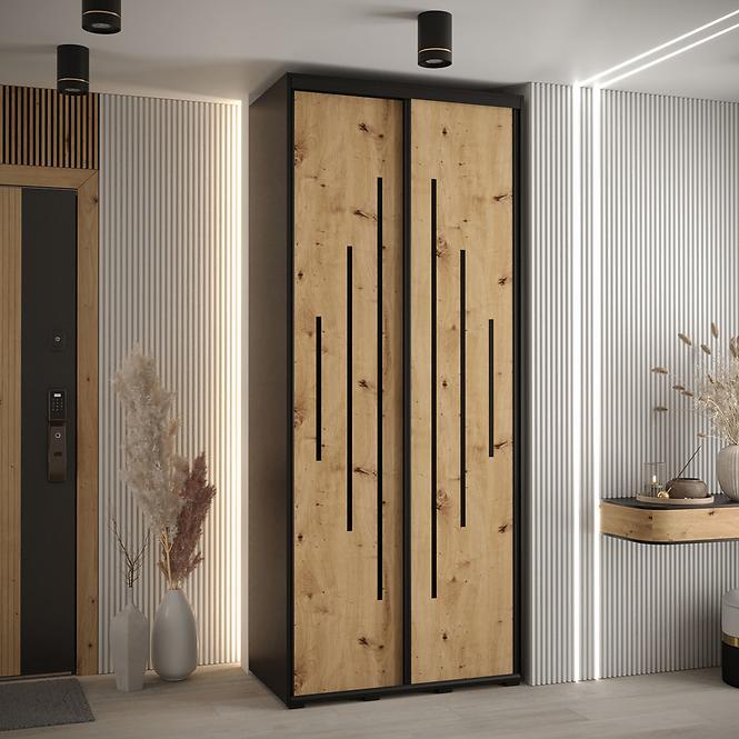 Schrank 45 Canaris 12 120 schwarz/artisan/schwarz