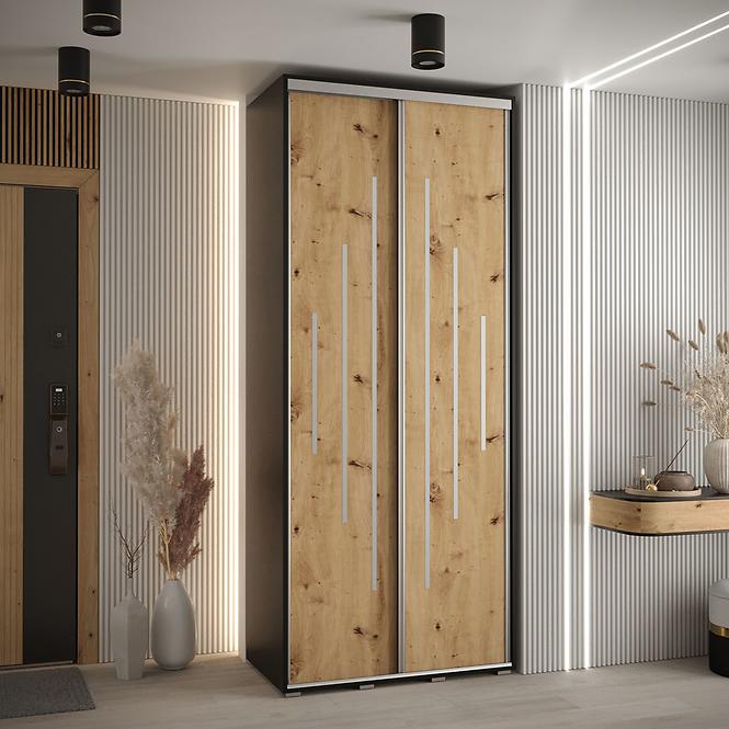 Schrank 45 Canaris 12 120 schwarz/artisan/silver