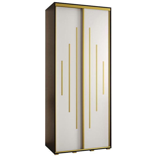 Schrank 45 Canaris 12 120 schwarz/weiß/gold