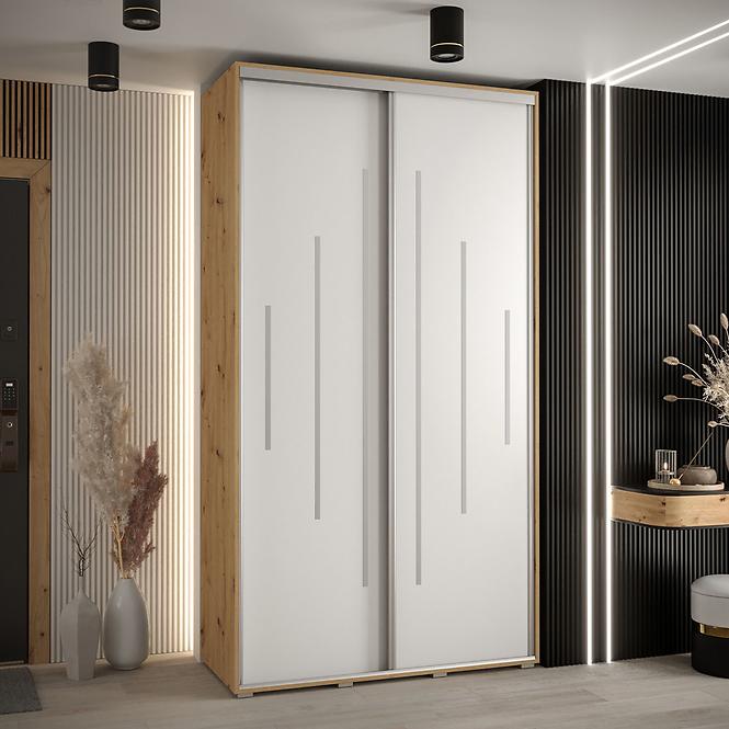 Schrank 45 Canaris 12 130 artisan/weiß/silver