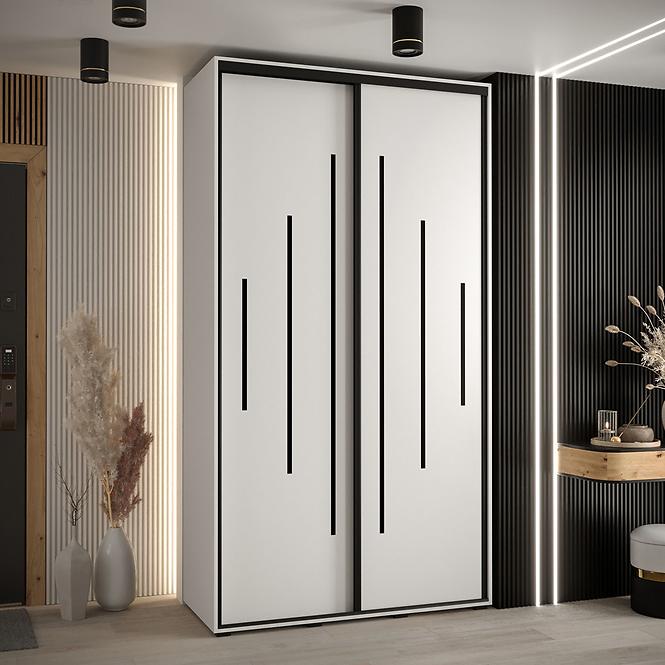 Schrank 45 Canaris 12 130 weiß/schwarz