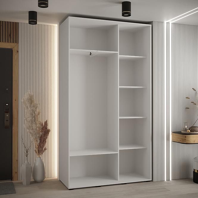Schrank 45 Canaris 12 130 weiß/schwarz/schwarz