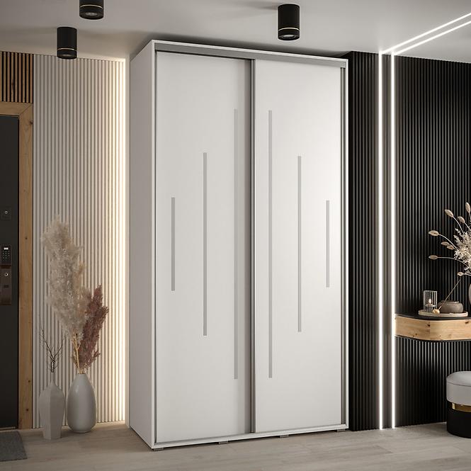 Schrank 45 Canaris 12 130 weiß/silver