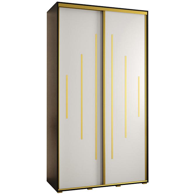 Schrank 45 Canaris 12 130 schwarz/weiß/gold