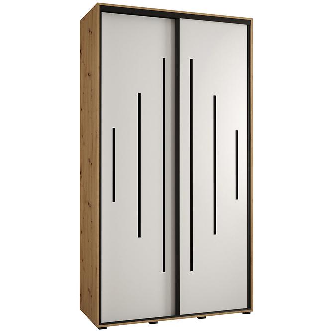 Schrank 45 Canaris 12 140 artisan/weiß/schwarz