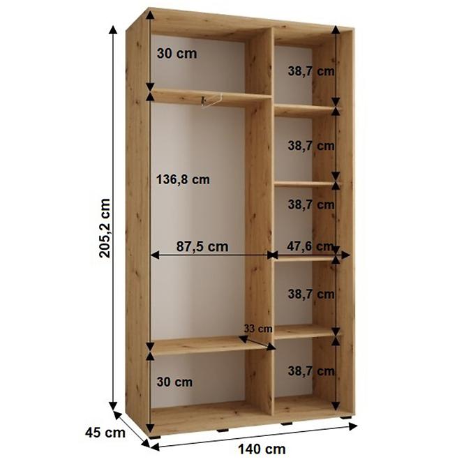 Schrank 45 Canaris 12 140 artisan/schwarz/schwarz