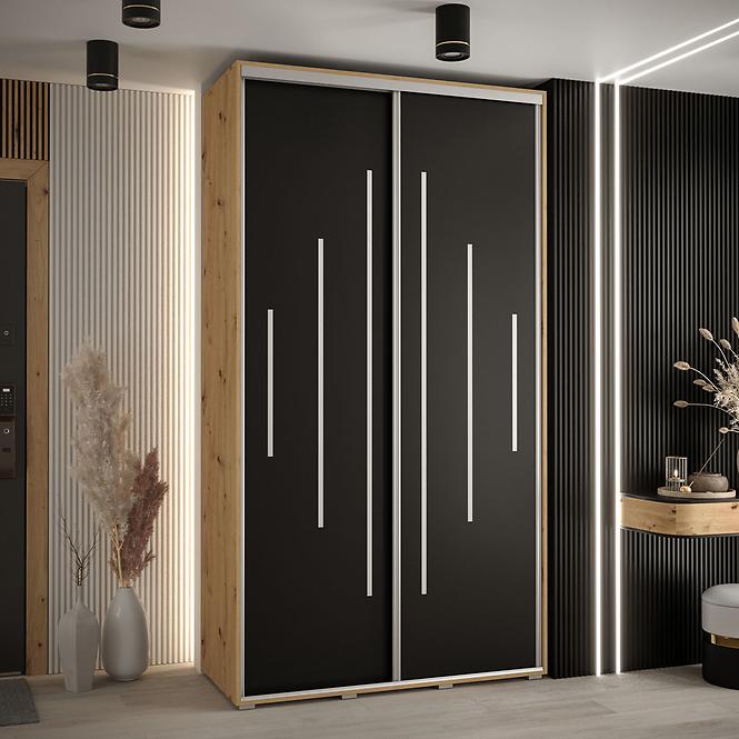 Schrank 45 Canaris 12 140 artisan/schwarz/silver