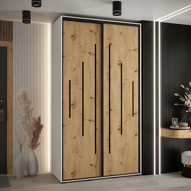 Schrank 45 Canaris 12 140 weiß/artisan/schwarz