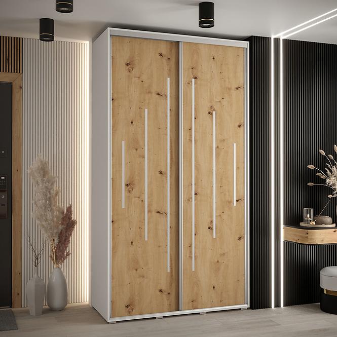 Schrank 45 Canaris 12 140 weiß/artisan/silver