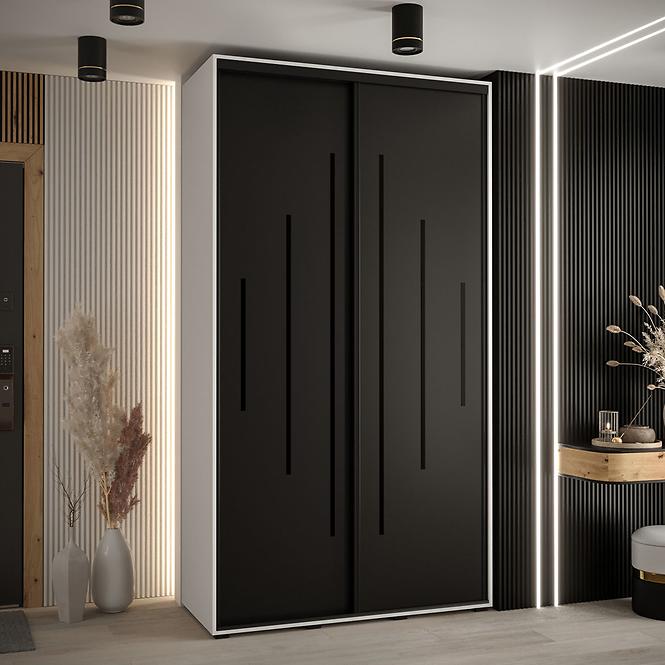 Schrank 45 Canaris 12 140 weiß/schwarz/schwarz