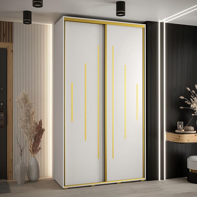 Schrank 45 Canaris 12 140 weiß/gold