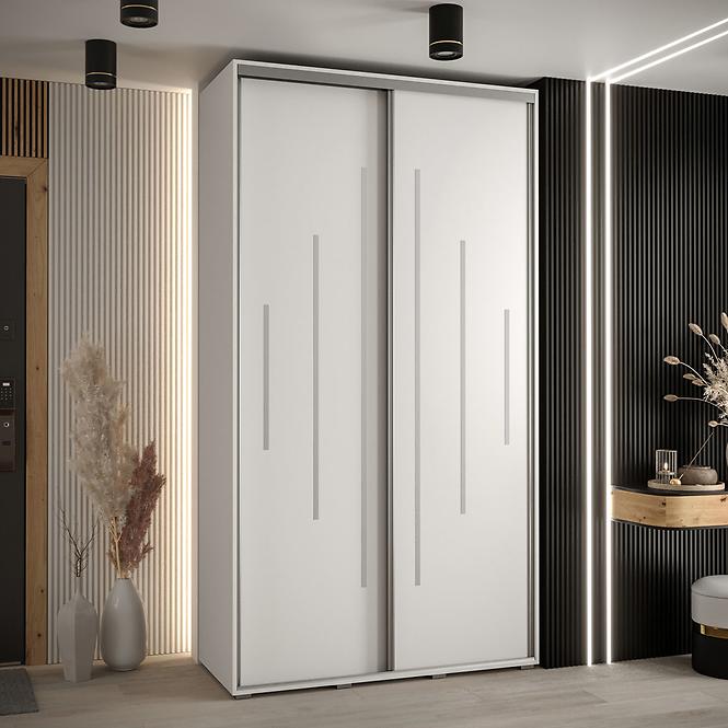 Schrank 45 Canaris 12 140 weiß/silver