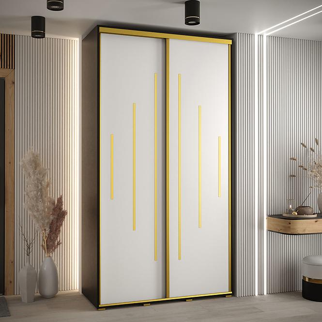 Schrank 45 Canaris 12 140 schwarz/weiß/gold