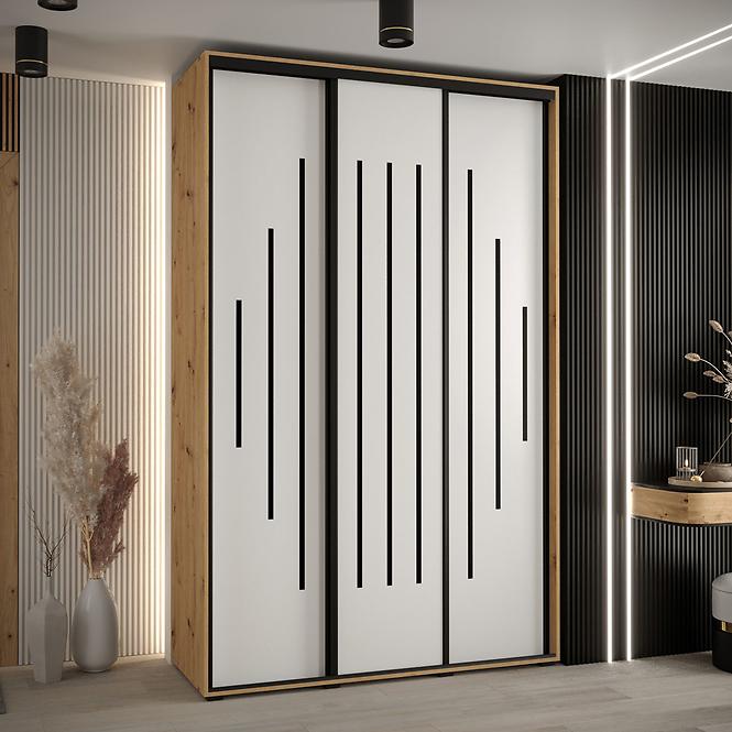 Schrank 45 Canaris 12 150 artisan/weiß/schwarz