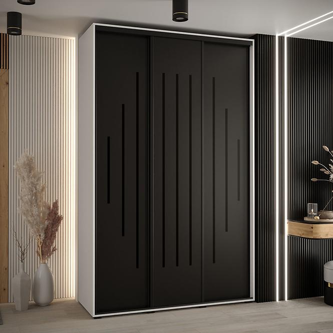 Schrank 45 Canaris 12 150 weiß/schwarz/schwarz