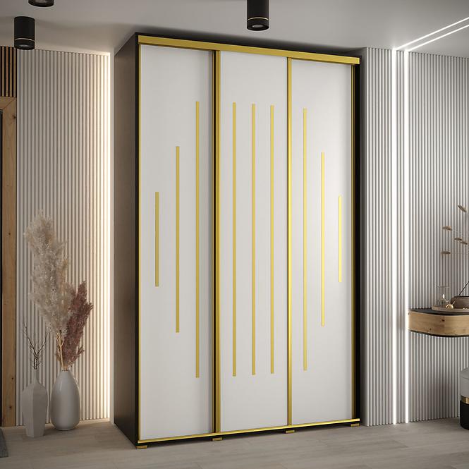 Schrank 45 Canaris 12 150 schwarz/weiß/gold