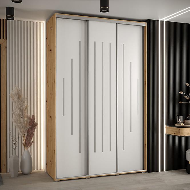 Schrank 45 Canaris 12 160 artisan/weiß/silver