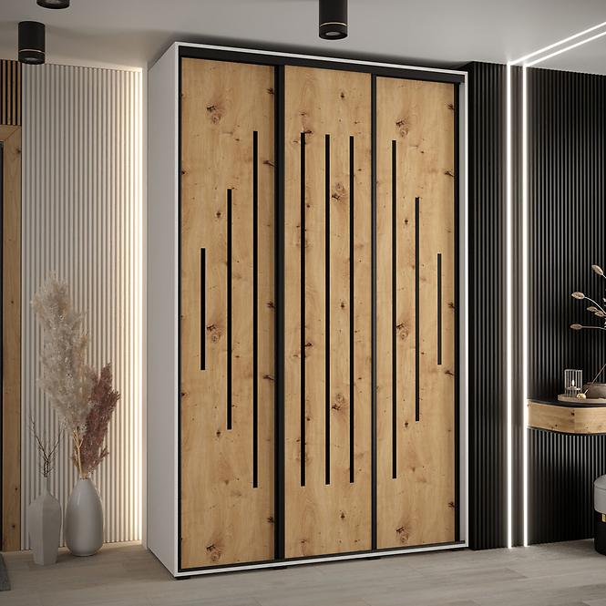 Schrank 45 Canaris 12 160 weiß/artisan/schwarz