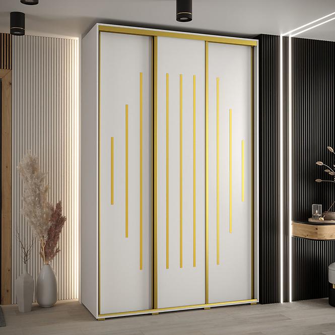 Schrank 45 Canaris 12 160 weiß/gold