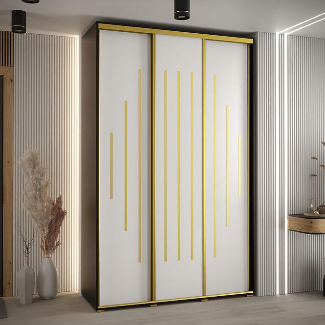 Schrank 45 Canaris 12 160 schwarz/weiß/gold
