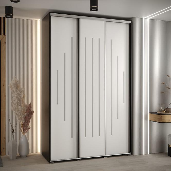 Schrank 45 Canaris 12 160 schwarz/weiß/silver
