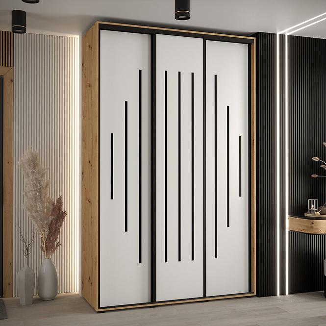 Schrank 45 Canaris 12 170 artisan/weiß/schwarz
