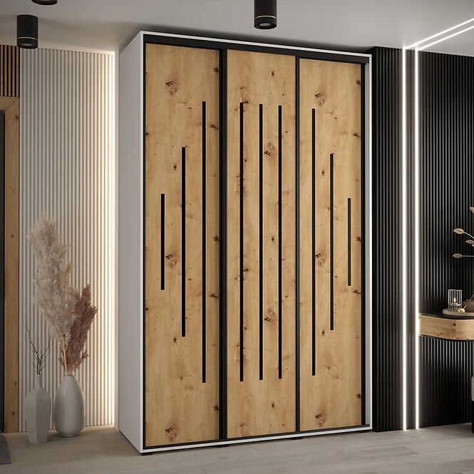 Schrank 45 Canaris 12 170 weiß/artisan/schwarz