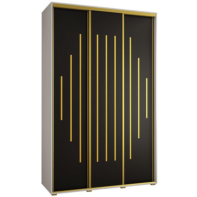 Schrank 45 Canaris 12 170 weiß/schwarz/gold