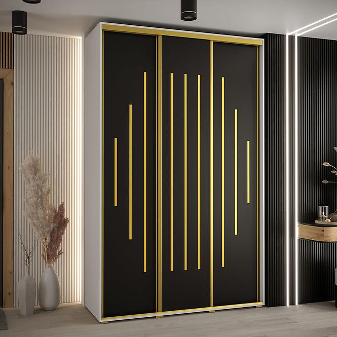 Schrank 45 Canaris 12 170 weiß/schwarz/gold