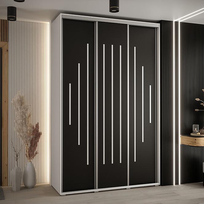 Schrank 45 Canaris 12 170 weiß/schwarz/silver