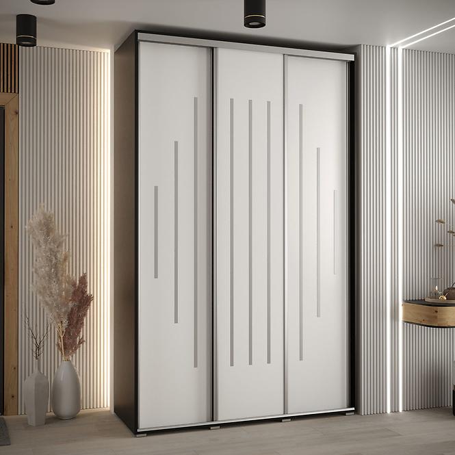 Schrank 45 Canaris 12 170 schwarz/weiß/silver