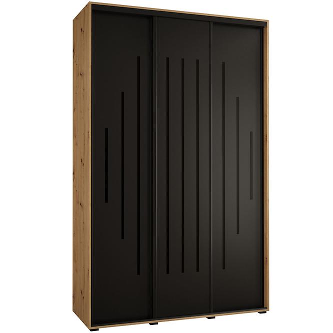 Schrank 45 Canaris 12 180 artisan/schwarz/schwarz
