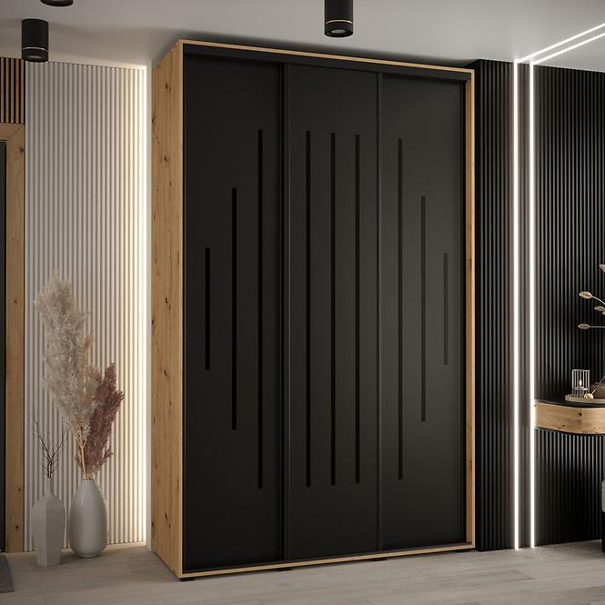 Schrank 45 Canaris 12 180 artisan/schwarz/schwarz
