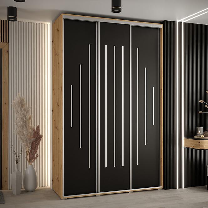 Schrank 45 Canaris 12 180 artisan/schwarz/silver
