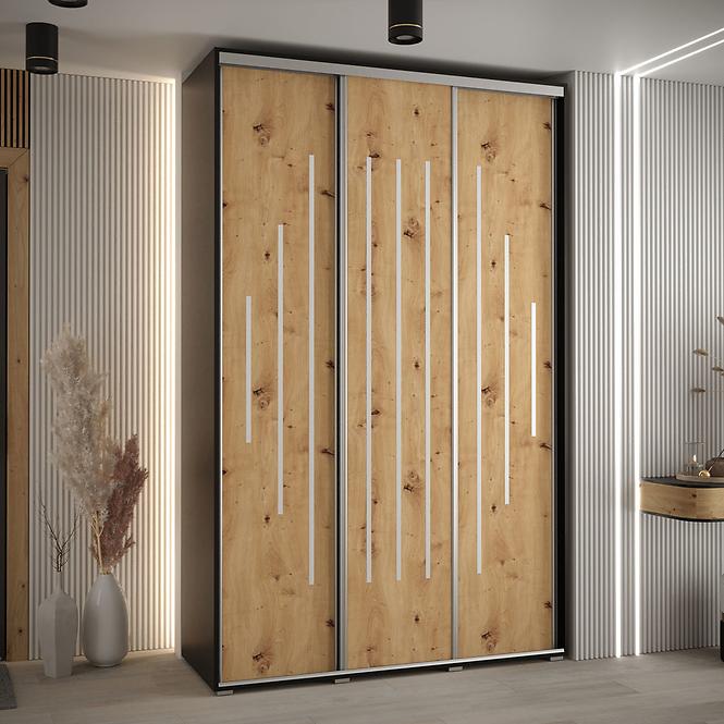 Schrank 45 Canaris 12 180 schwarz/artisan/silver