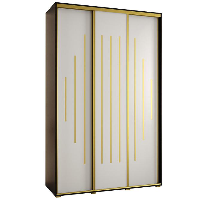 Schrank 45 Canaris 12 180 schwarz/weiß/gold