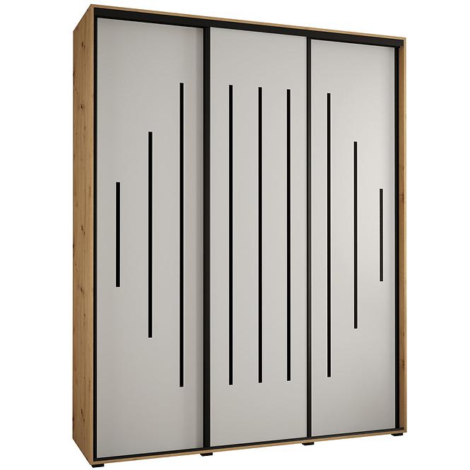 Schrank 45 Canaris 12 190 artisan/weiß/schwarz