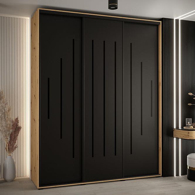 Schrank 45 Canaris 12 190 artisan/schwarz/schwarz
