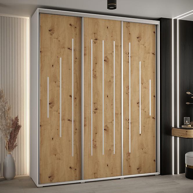 Schrank 45 Canaris 12 190 weiß/artisan/silver
