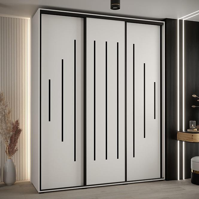 Schrank 45 Canaris 12 190 weiß/schwarz